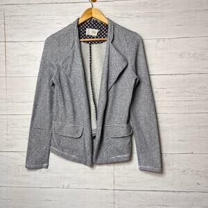 Anthropologie Saturday Sunday Cardigan Womens Size Medium Blue & White Open